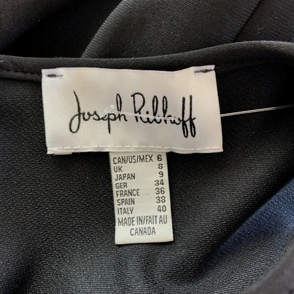 Joseph Ribkoff Black Knit Sheath Dress W/ Tassels - Size 6 Small - Picture 3 of 5